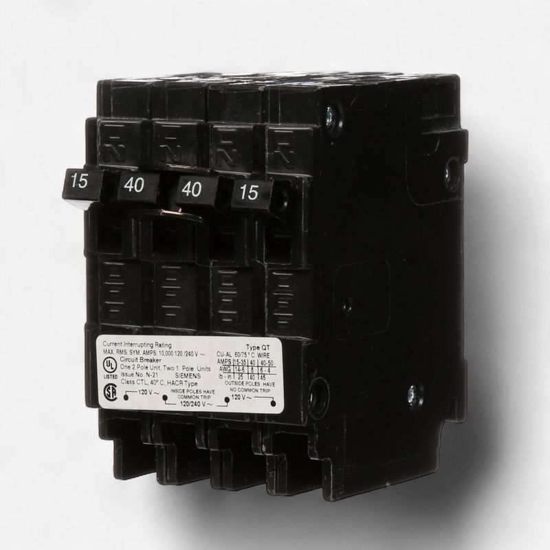15A/40A  Quad Breaker (Q21540CTNC)