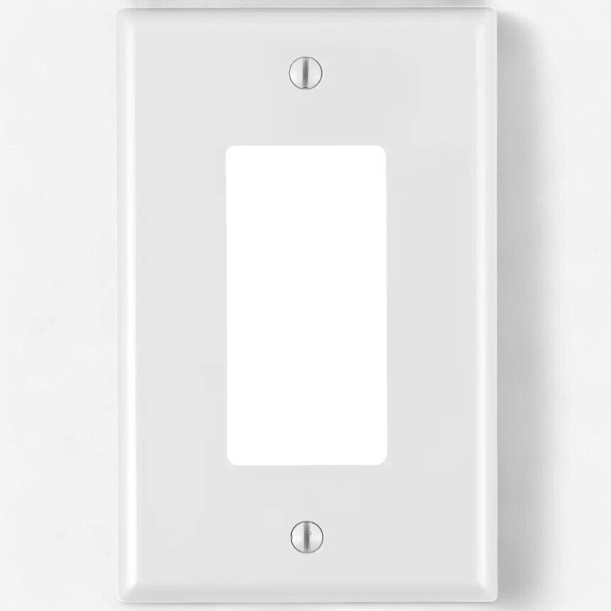 1 Gang Decora Cover Plate, Colour: White