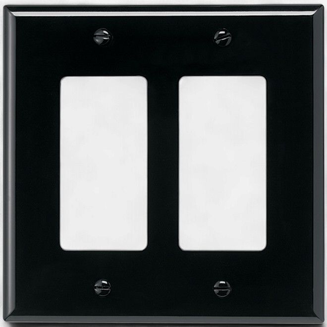 2 Gang Decora Cover Plate - BLK