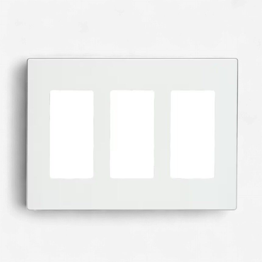3 Gang Screwless Cover Plate, Colour: White