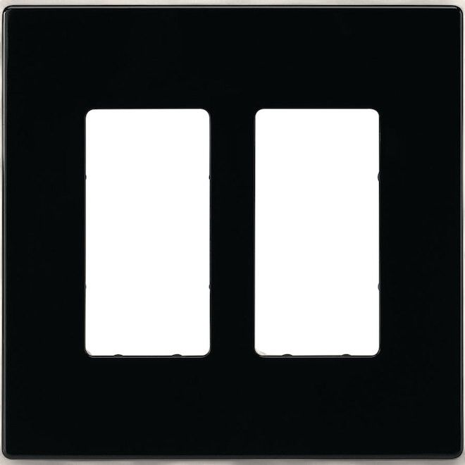 2 Gang Screwless Cover Plate - BLK