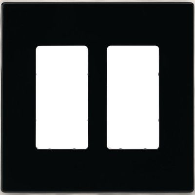 2 Gang Screwless Cover Plate - BLK