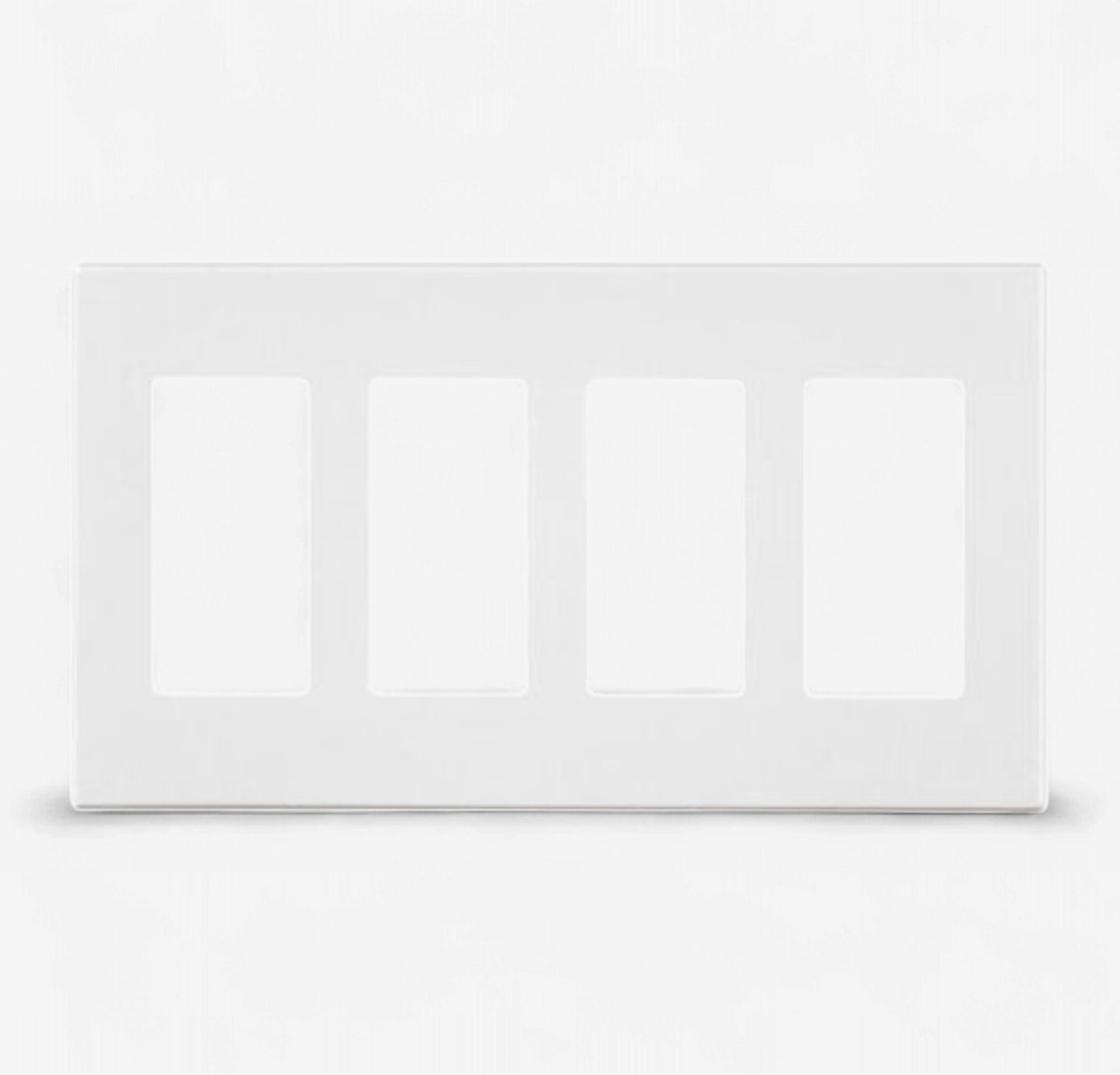 4 Gang Screwless Cover Plate, Colour: White