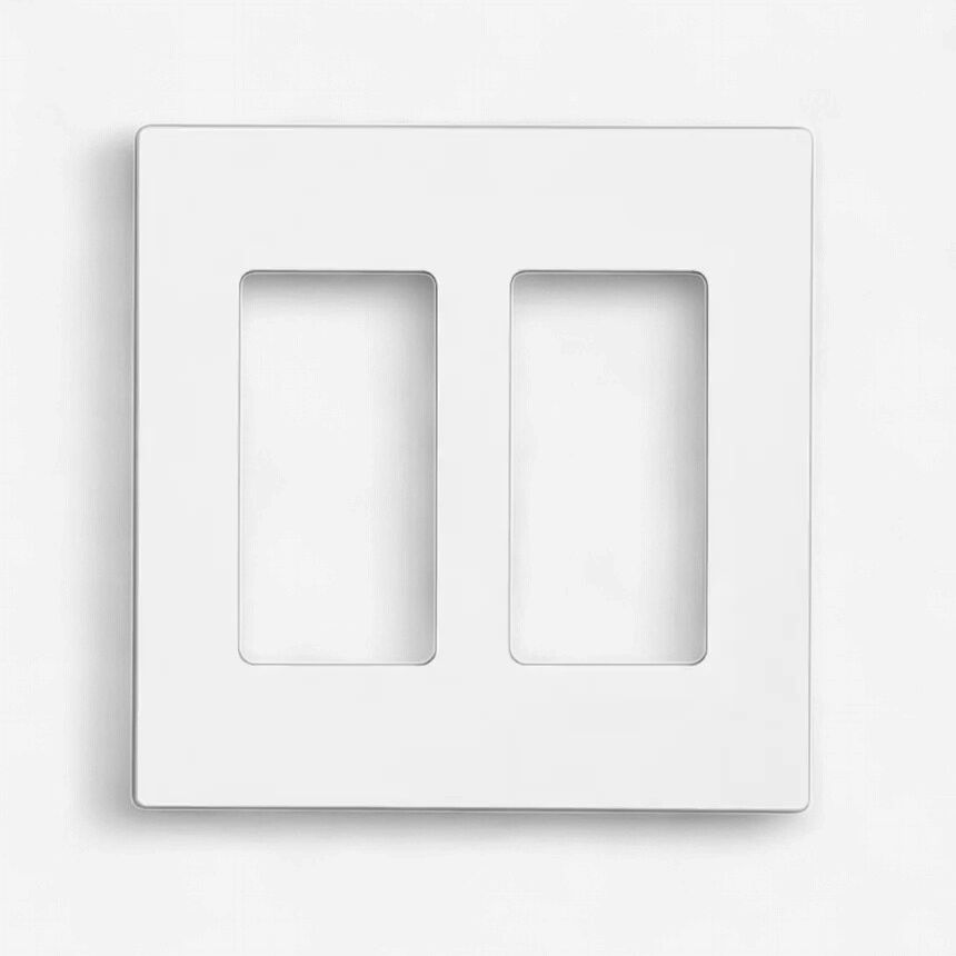 2 Gang Screwless Cover Plate, Colour: White