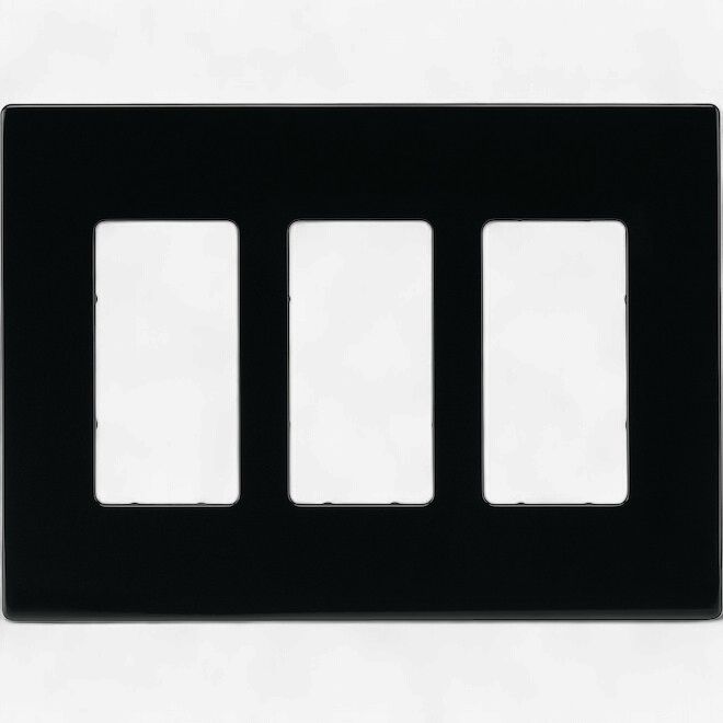 3 Gang Screwless Cover Plate - BLK