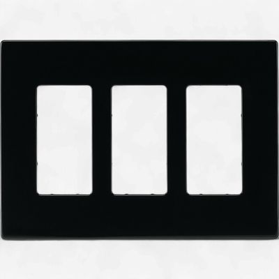 3 Gang Screwless Cover Plate - BLK