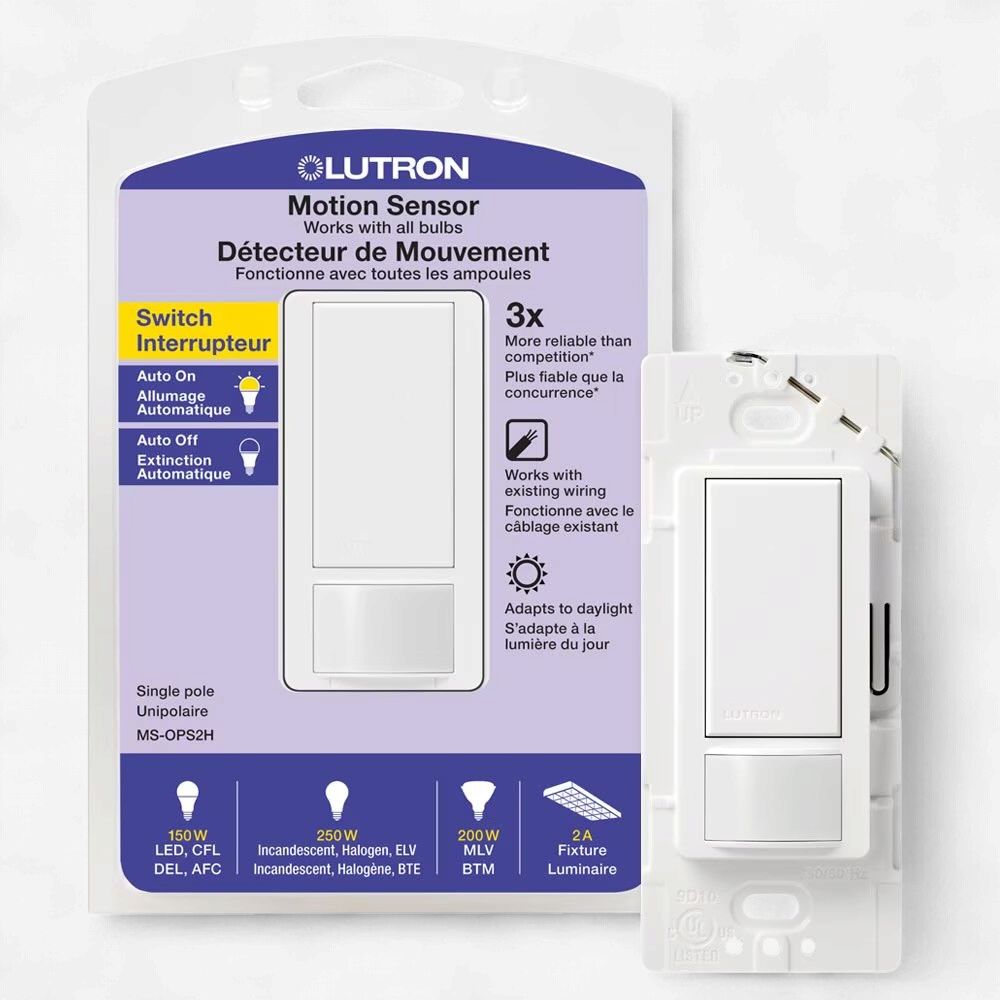 Maestro 2A Single Pole Motion Sensor Switch White (MS-OPS2H-WH-C)