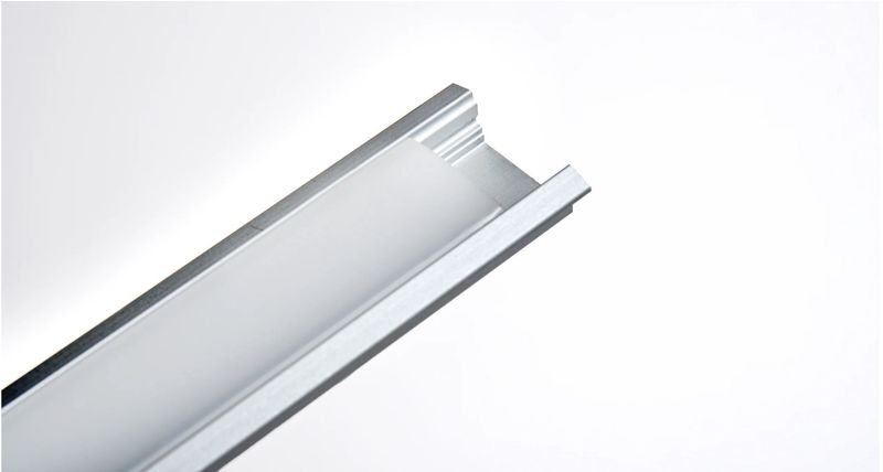 PV| 3/4” Recessed Aluminum Profile with Trim Lip - Silver - 10ft