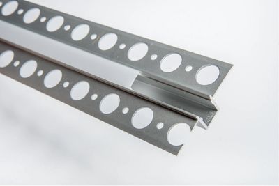 PVAC-F18 | Trim less Post Drywall Aluminum Profile - Silver - 9.6mm inside