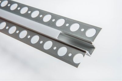 Trim less Post Drywall Aluminum Profile - Silver - 9.6mm inside | PVAC-F18