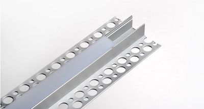 PVAC-F35 | Trim less Pre Drywall Aluminum Profile - Silver - 12.2mm inside