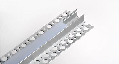 Trim less Pre Drywall Aluminum Profile - Silver - 12.2mm inside | PVAC-F35