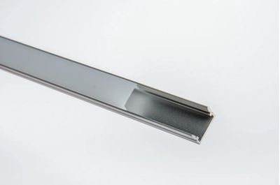 PVAC-F12 | 3/4” Surface Mount Aluminum Profile - Large Silver - 10ft