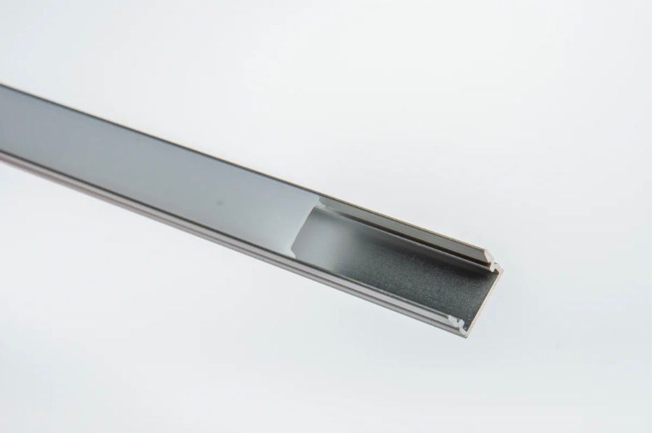 3/4” Surface Mount Aluminum Profile - Large Silver - 10ft | PVAC-F12