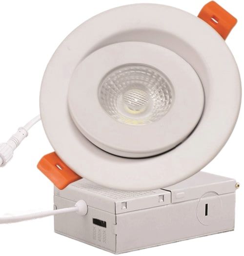 4M| 4” Round 360 Degree Gimbal Downlight - 3CCT - WH