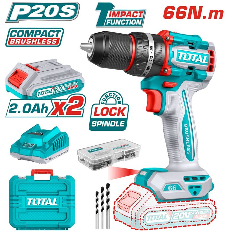 20VX1/2" Compact Brushless Cordless Hammer Drill Combo