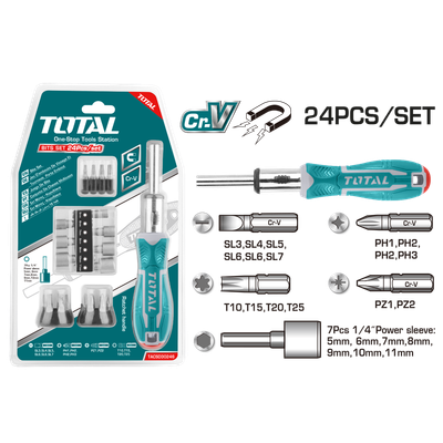 24 Pcs Ratchet Screwdriver Set