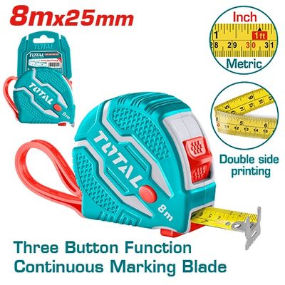 26'x1" Steel Measuring Tape (Rubber Cover)