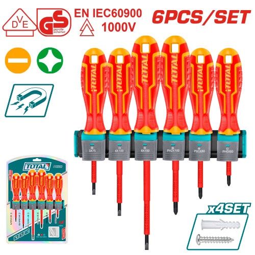 6 Pcs Insulated Screwdriver Set