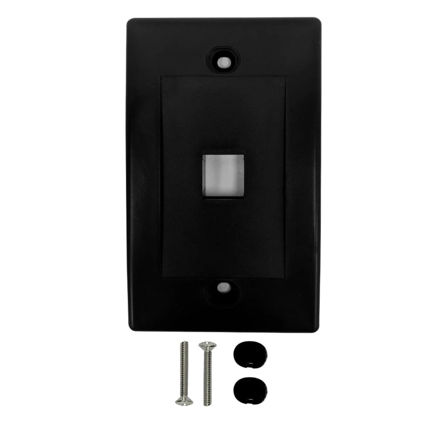 1 Port Keystone Cover Plate- BLK