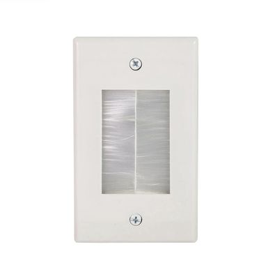 1G Decora Cable Pass Through Cover Plate - WH