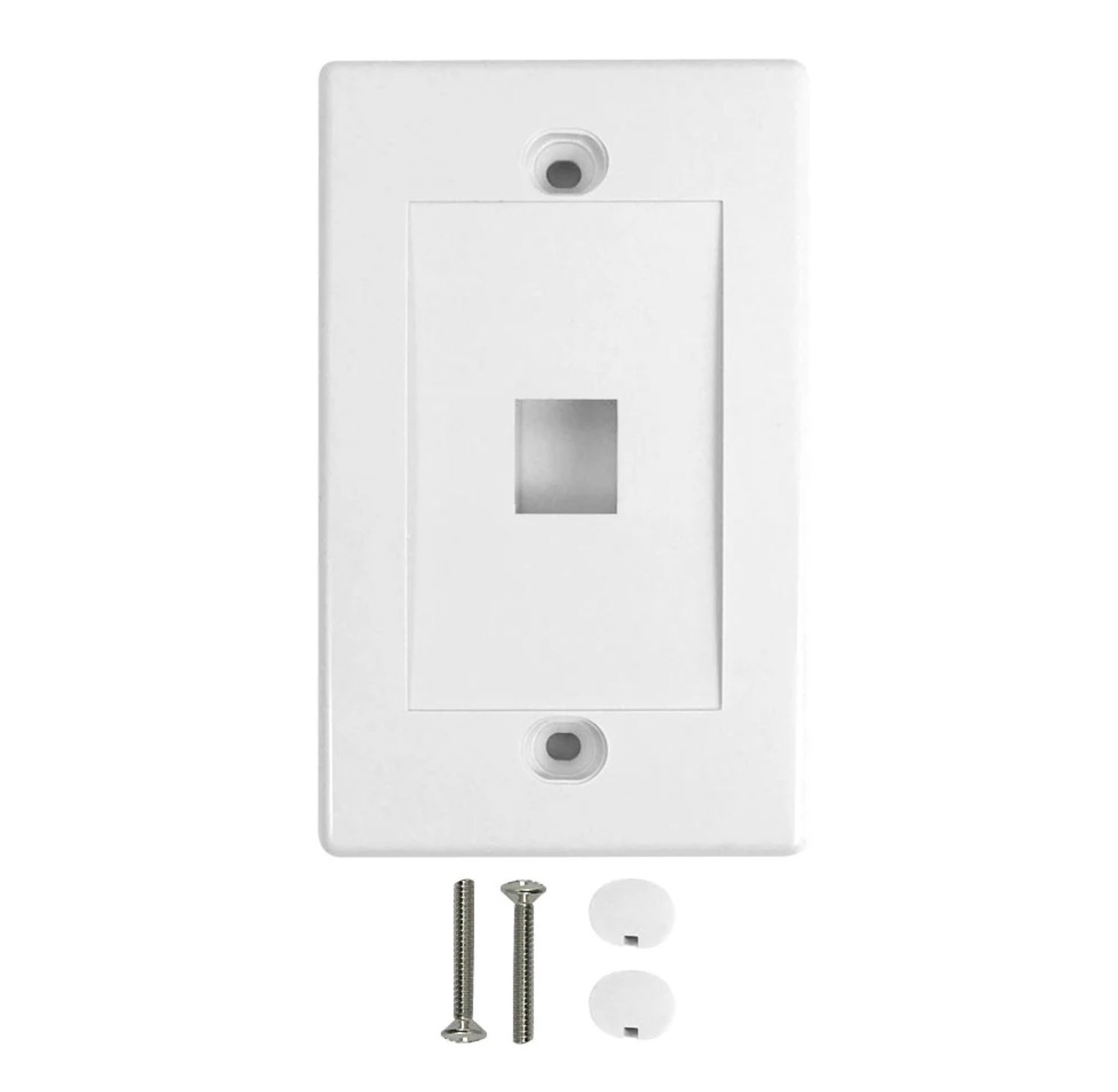 1 Port Keystone Cover Plate - WH