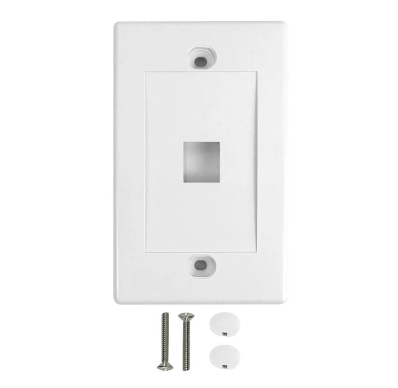 1 Port Keystone Cover Plate - WH