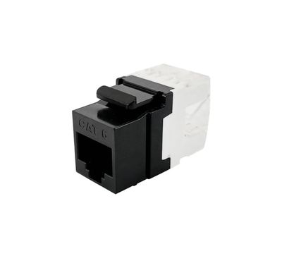 Cat6 Slim Profile 180° Jack - BLK