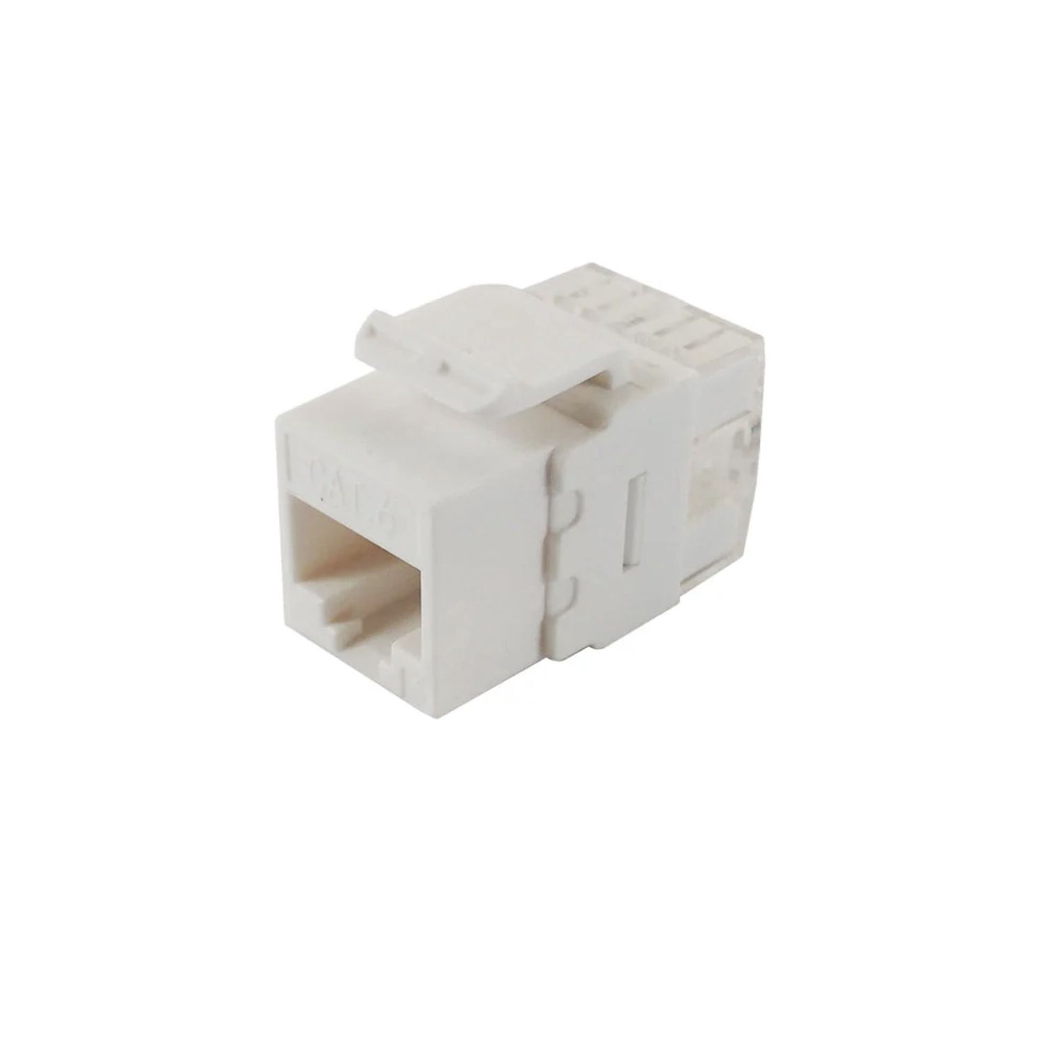 RJ45 Cat6 Slim Profile 180 Degree Jack - WH