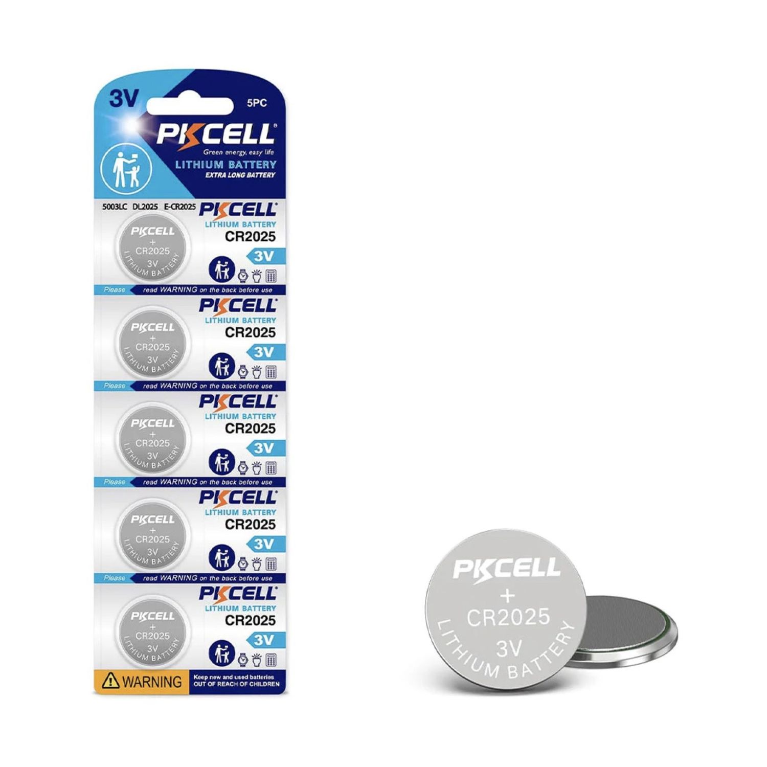 Button Cell 3V Batteries (5 Pack)
