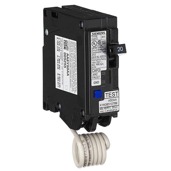 Arc Fault Single Pole 20A (QA120AFCCSA)