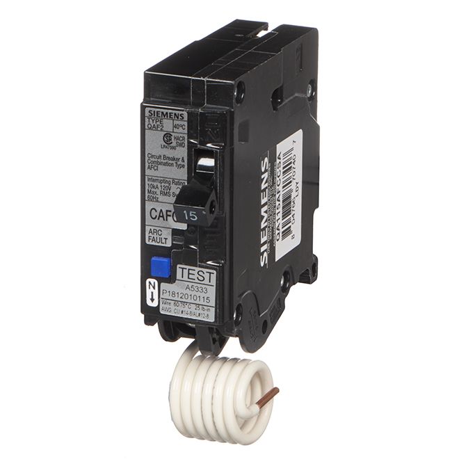 Arc Fault Single Pole 15A Breaker (QA115AFCCSA)