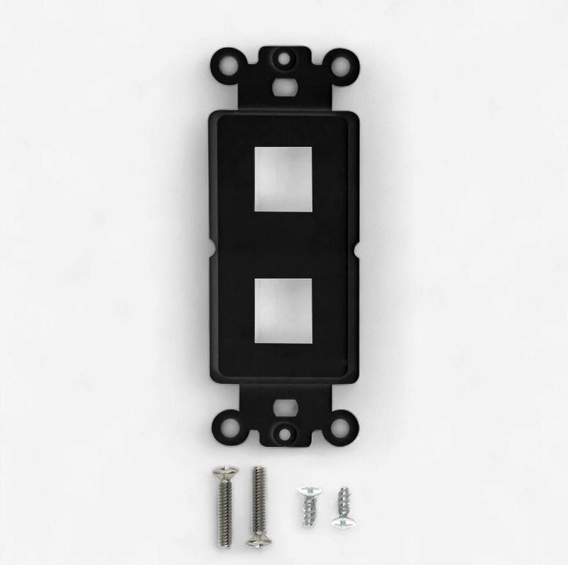 Decora Strap 2-Port Keystone - BLK