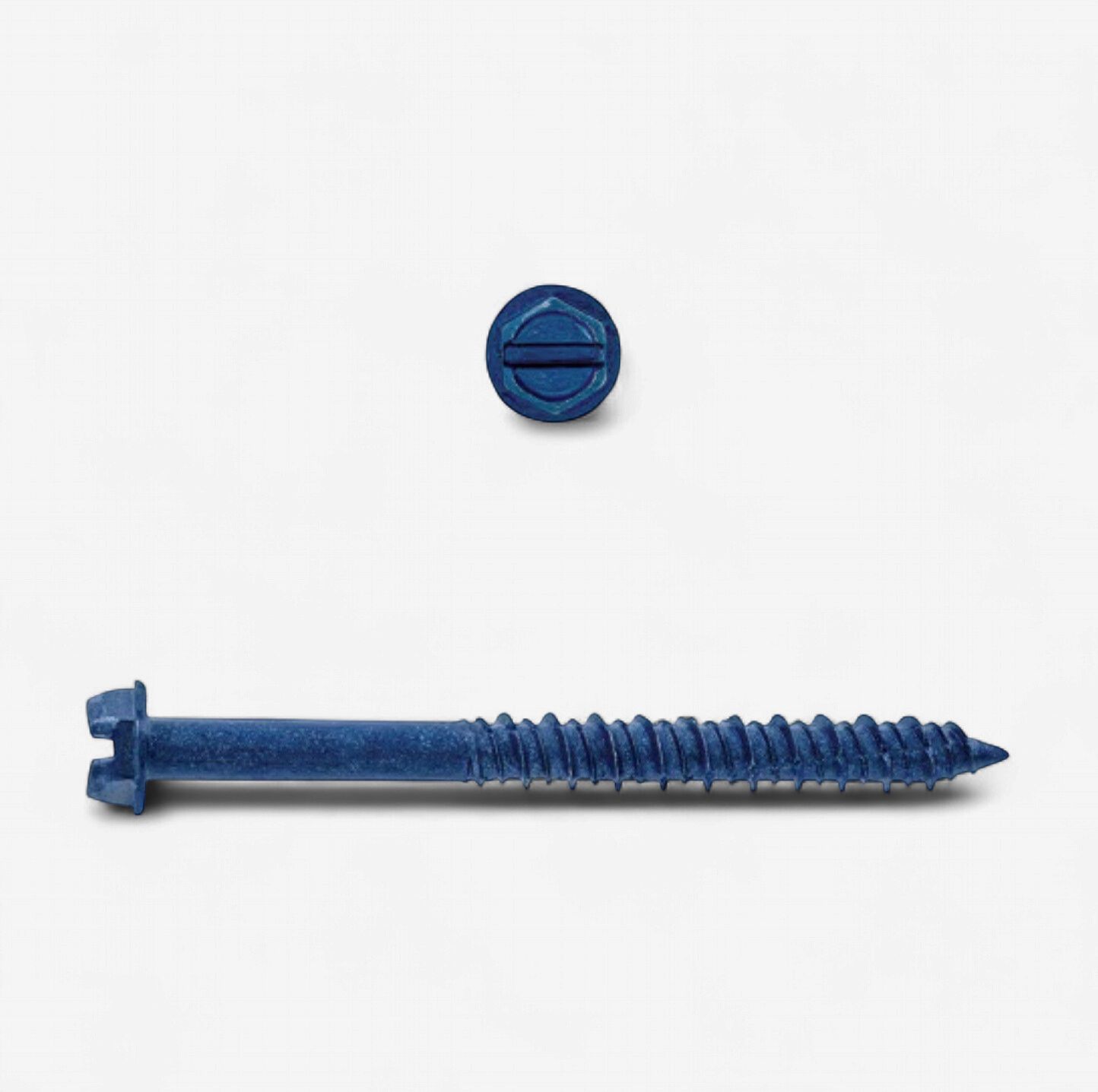 1/4” x 1-1/4” Concrete Screws Hex Washer Hd Slot Drive