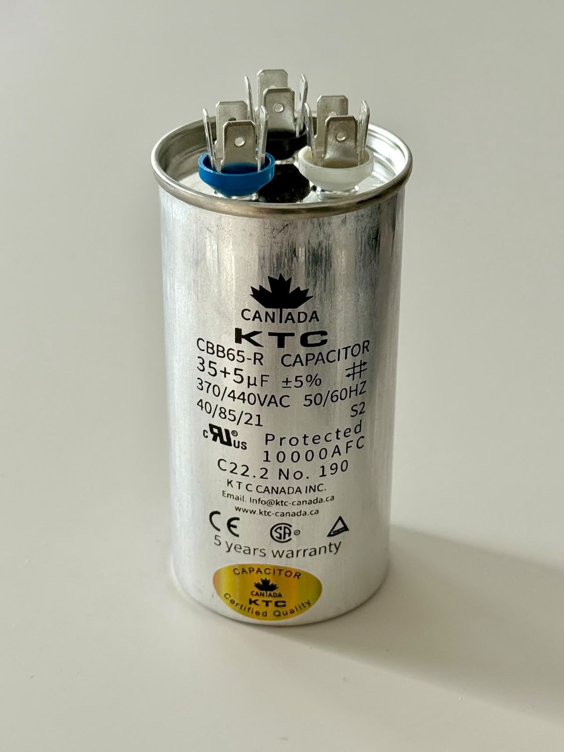 CBB65 Capacitor - 35+5uF 370/440V