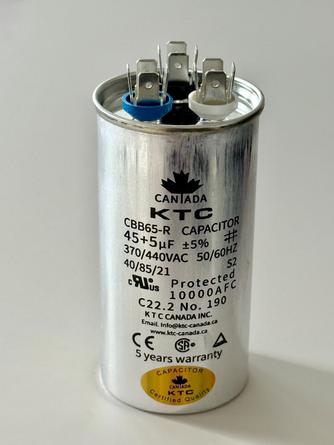 CBB65 Capacitor - 45+5uF 370/440V