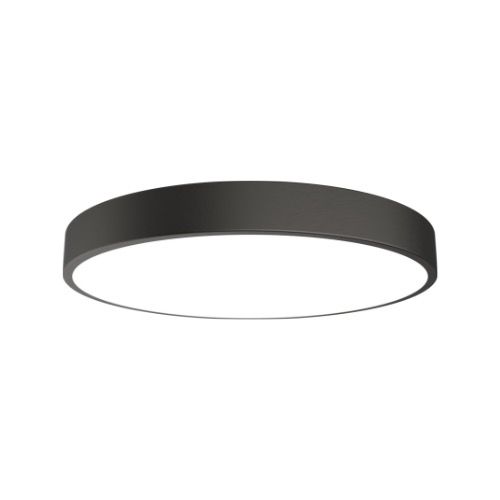 AA| 12" LED Flush Mount, Colour: Black