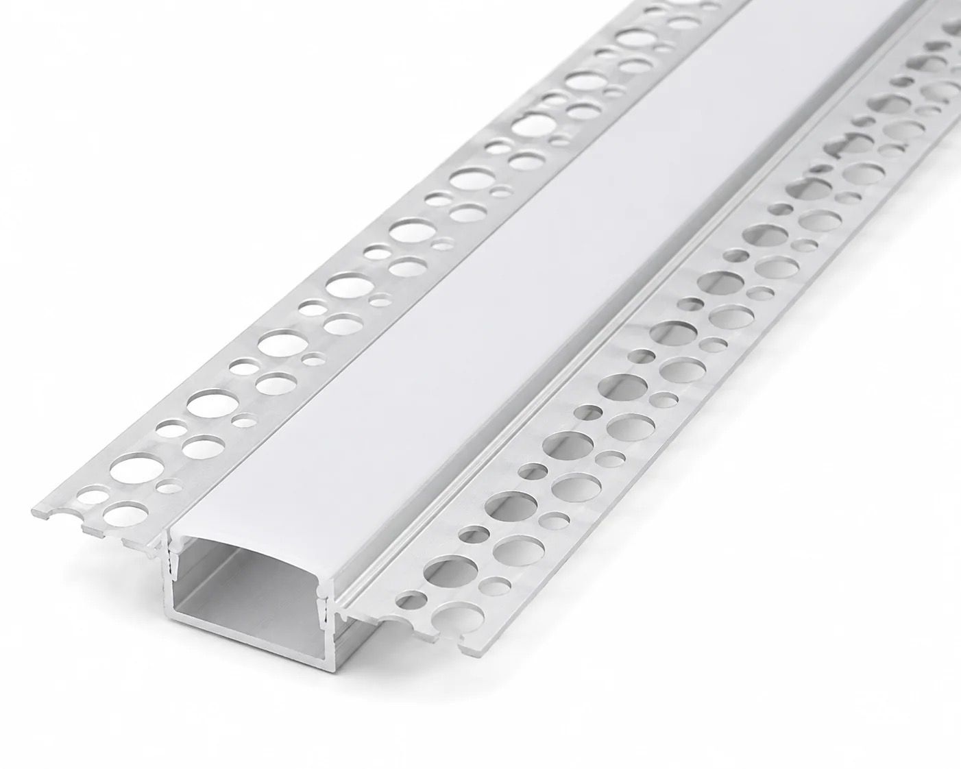 1" Trimless Post-Drywall Aluminum Profile - Silver | PVAC-F72