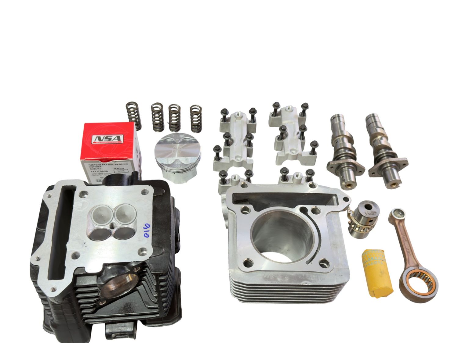 Suzuki FX 125 Κιτ βελτιωσης κεφαλη 25/22mm κουφαρι βαλβιδες μπιελα ελατηρια βαλβιδων εκκεντροφοροι racing *Hispeed*