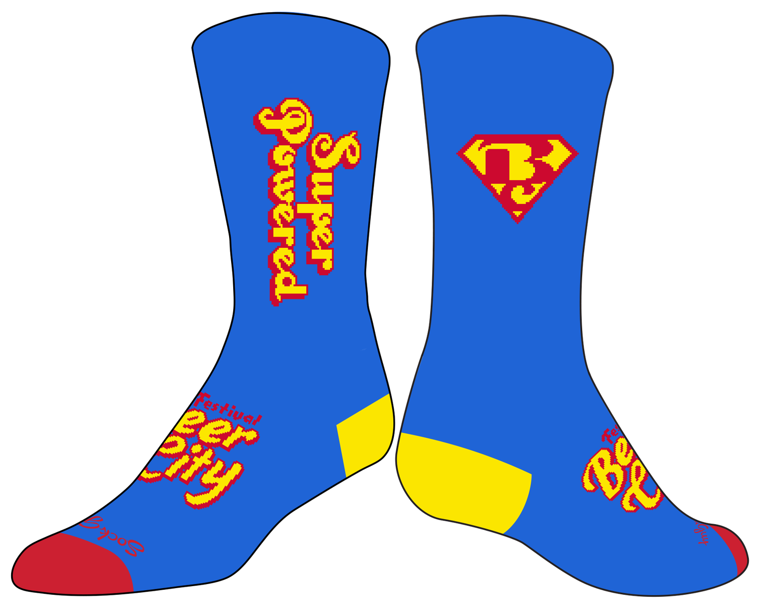Beer City Superpowered Running Socks