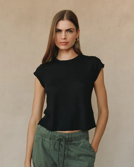 BABY CREW TEE BDSH B4973-G28-302, Color: BLK, Size: XS