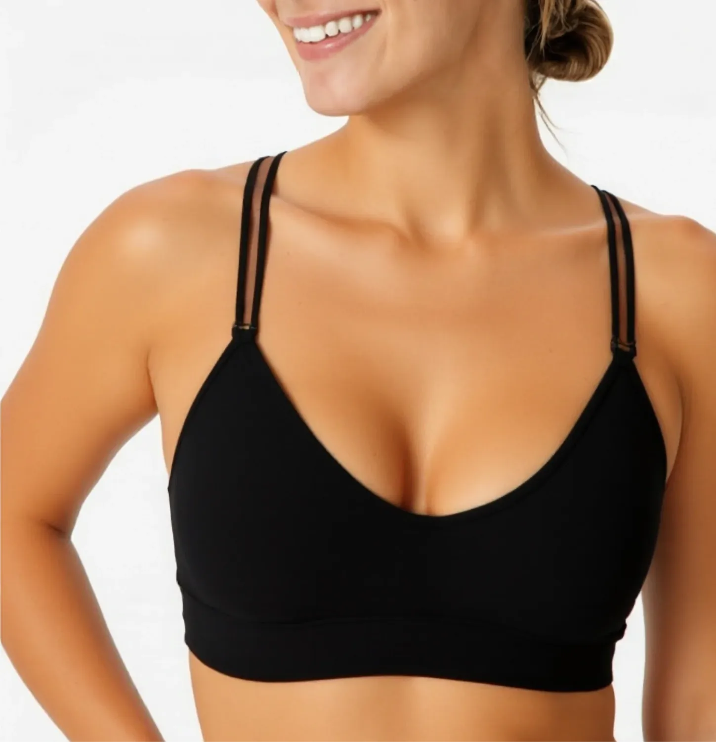 SKINNY SHEER STRAP BRA