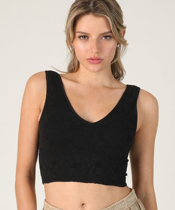 LACE V NECK TANK TOP NS8309