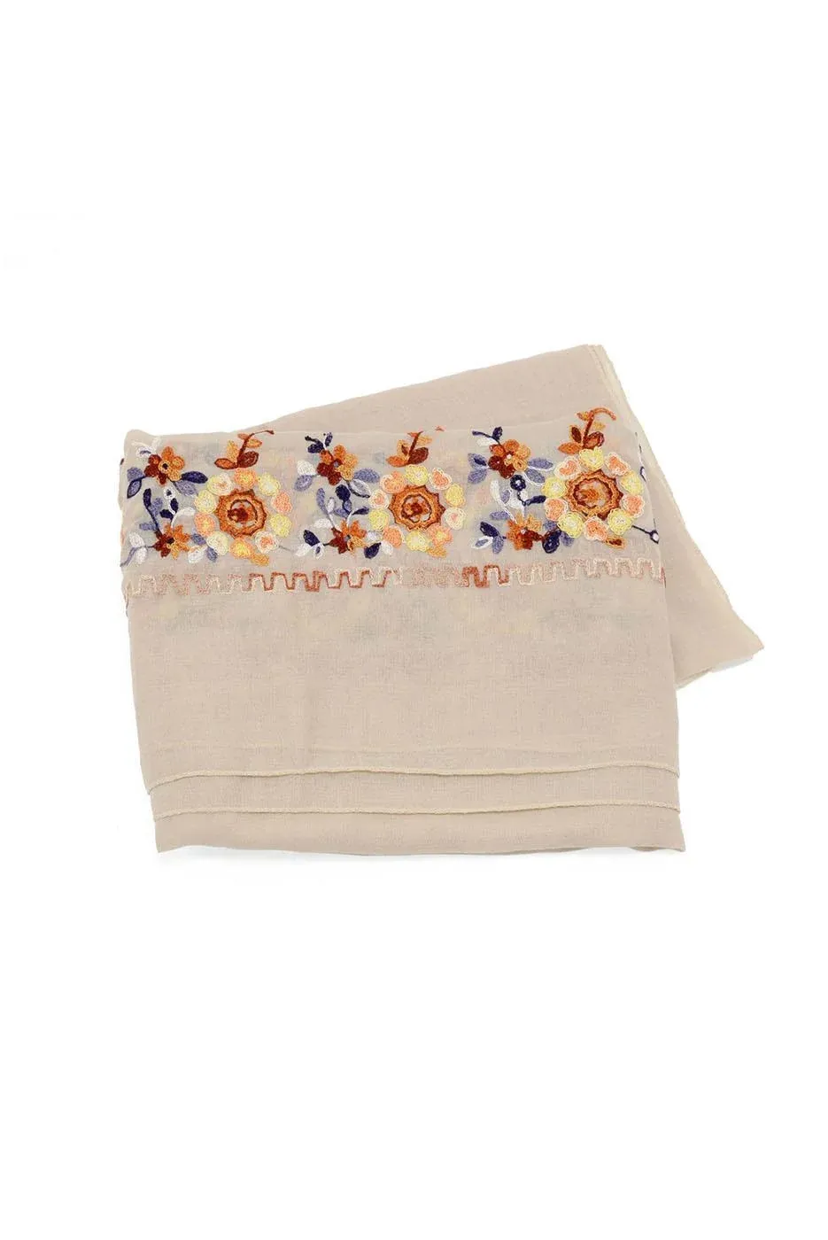 EMBROIDERED FLORAL SCARF E3306