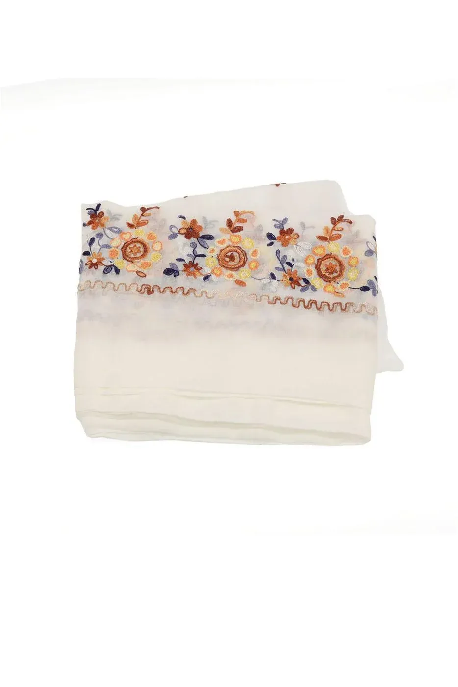 EMBROIDERED FLORAL SCARF E3306