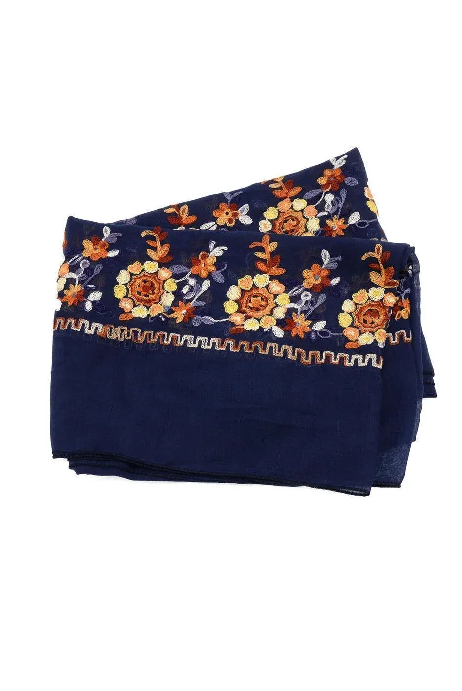 EMBROIDERED FLORAL SCARF E3306