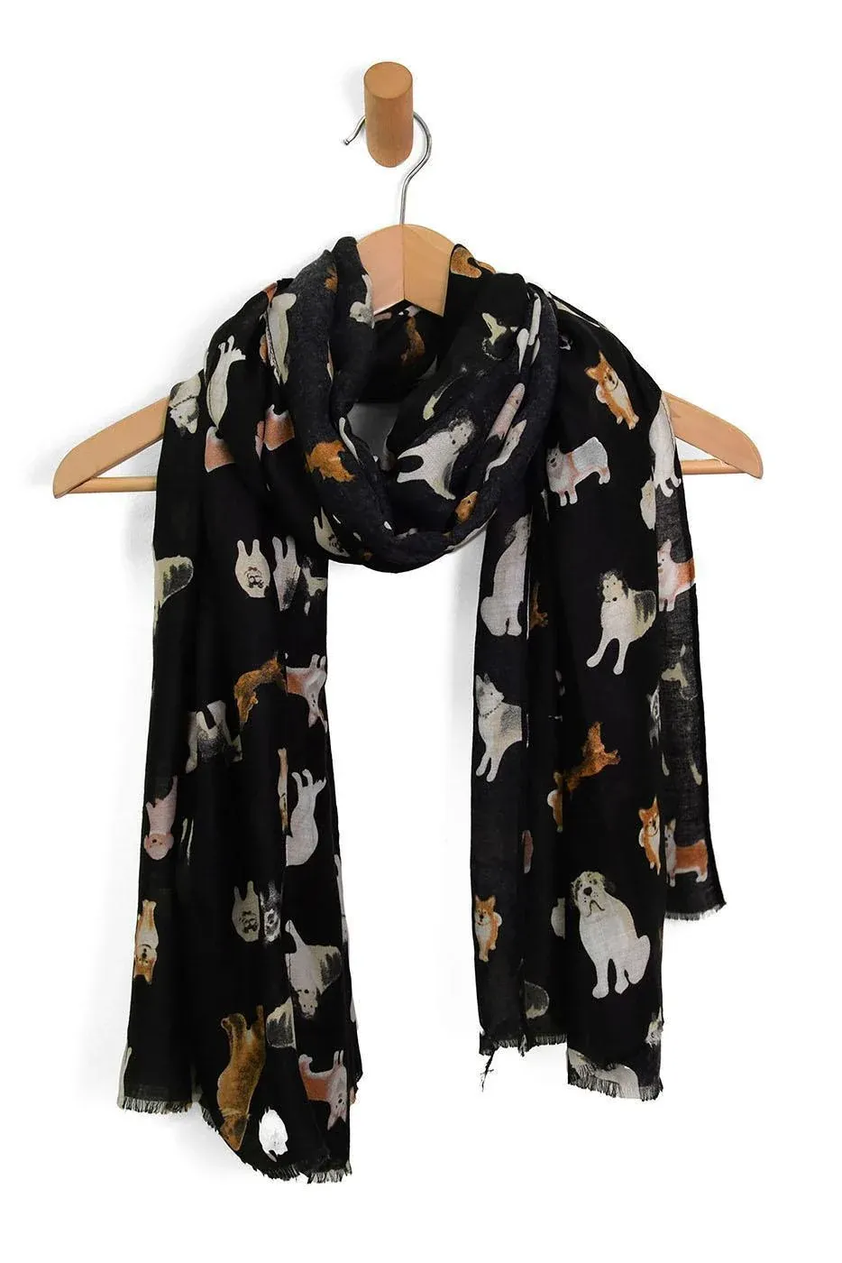 MIXED DOG BREED SCARF E3297, Color: BLK 00