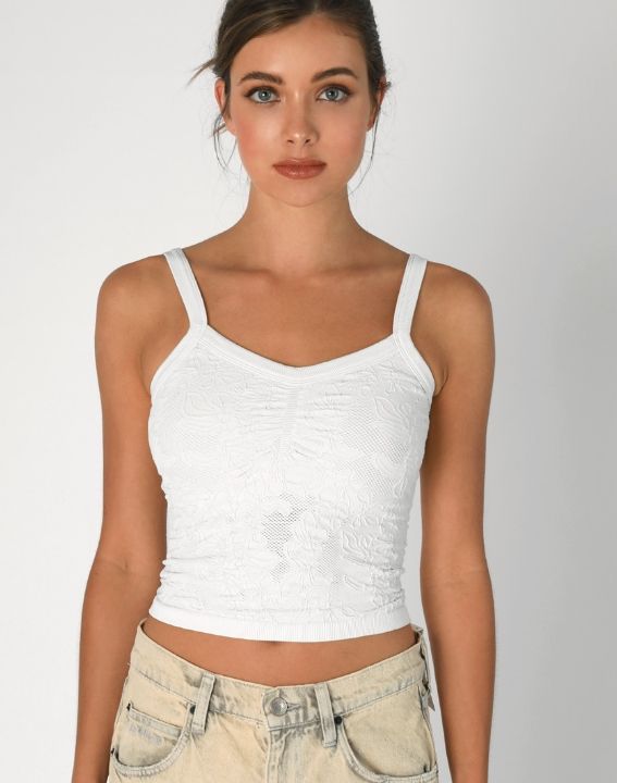LACE V NECK TOP NS8318
