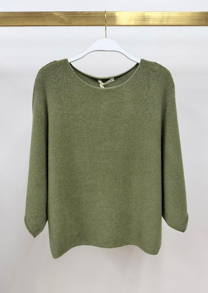 BATWING KNIT CREW NECK 330147/57702
