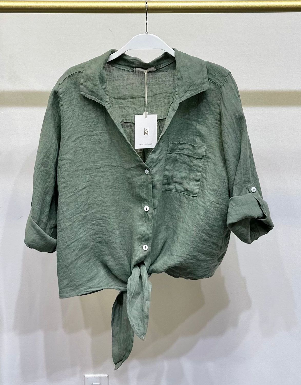 LINEN FRONT TIE SHIRT 23.2277/80807/224020